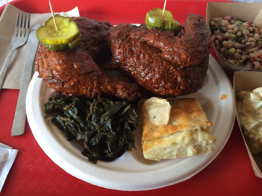 Hot chicken at The Budlong