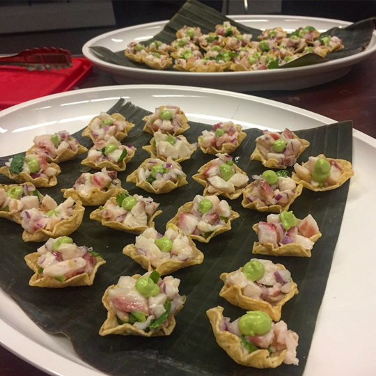 Mini ceviche tostadas